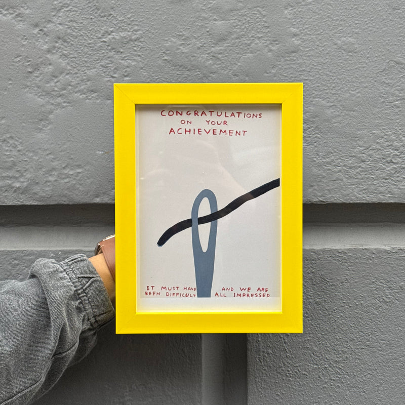 David Shrigley Congratulations On Your Achievement Framed Print