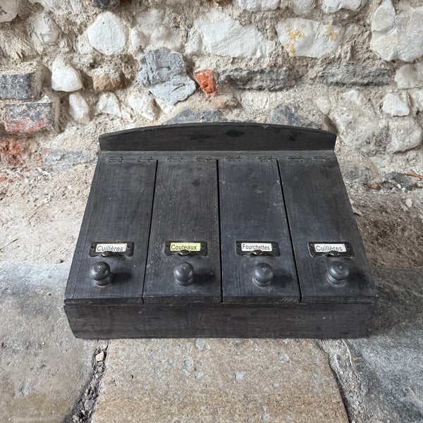 Antique Wooden Cutlery Tray