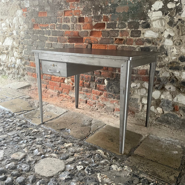 Vintage Metal Industrial Desk The Consortium Winchester and