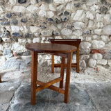 Mid Century Teak Folding Side Table
