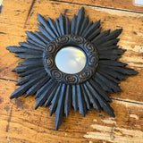 Antique Black Small Star Convex Mirror