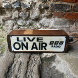 Live On Air BBC Radio Wooden Lightbox