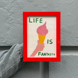 David Shrigley Life is Fantastic Framed Print