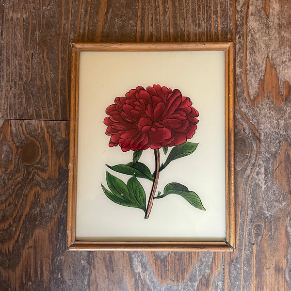 Vintage Glass Framed Paintings Nature - Medium