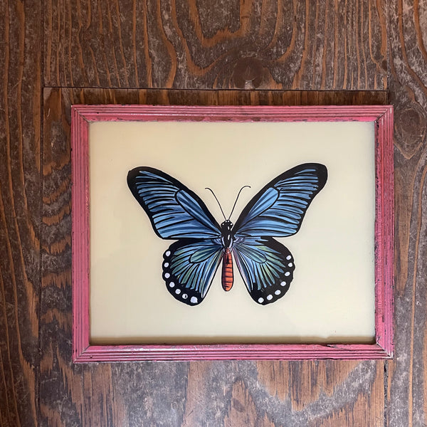 Vintage Glass Framed Paintings Nature - Medium