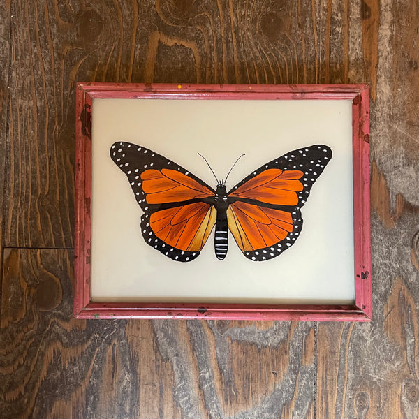 Vintage Glass Framed Paintings Nature - Medium