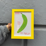 David Shrigley Green Banana Print