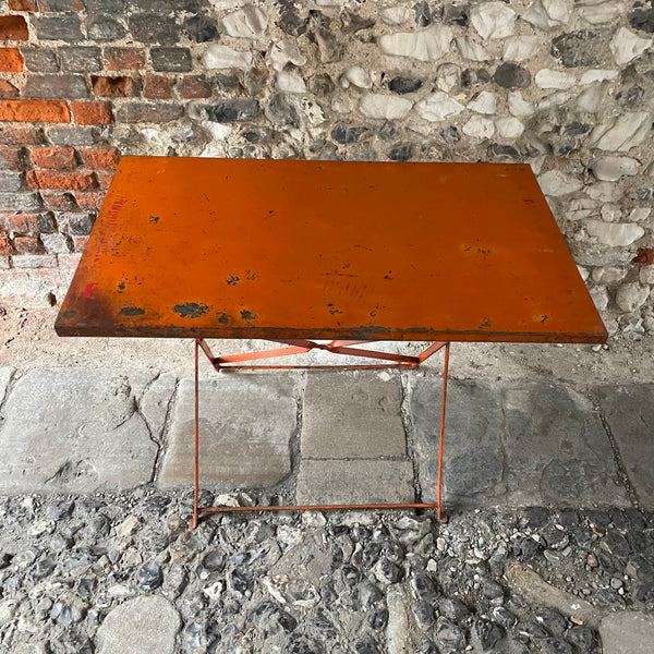 Vintage French Metal Bistro Table