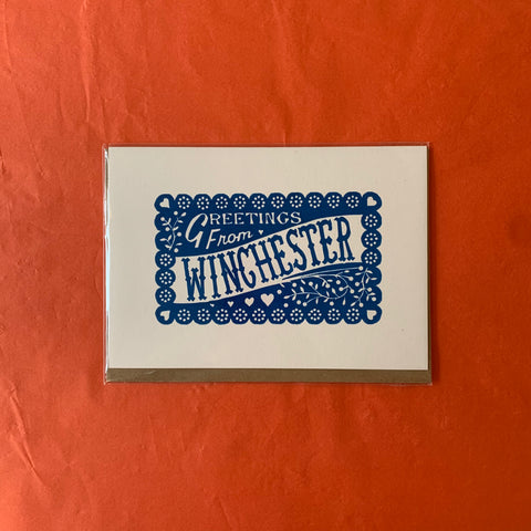 Greetings from Winchester (Blue)