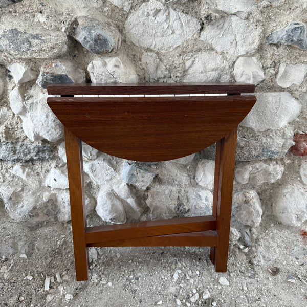 Mid Century Teak Folding Side Table