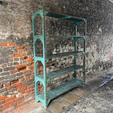 Vintage Indian Painted Shelving Unit