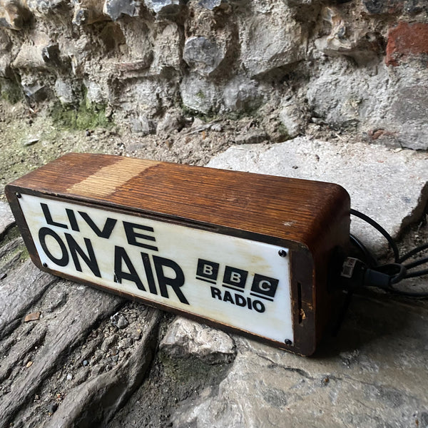 Live On Air BBC Radio Wooden Lightbox