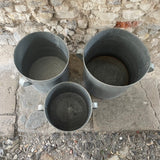 Galvanised Metal Planters with Double Handles