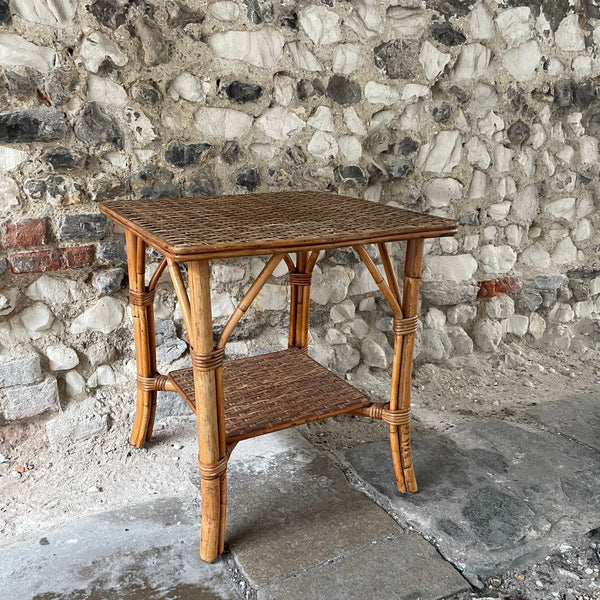 Vintage Rattan Table