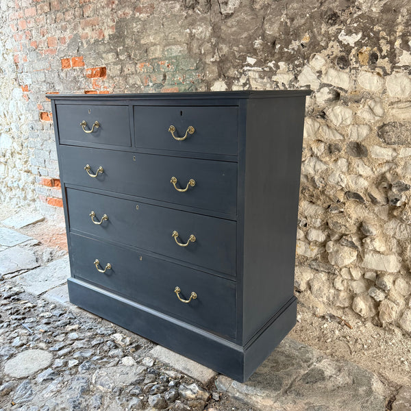 Antique Pine Panted Chest of Drawers