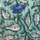 Quilted Wash Bag - Blue & Aqua Floral