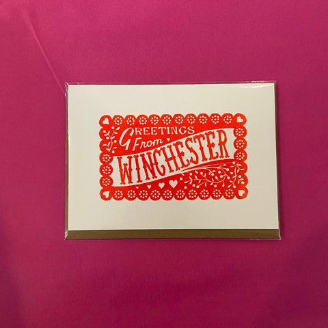 Greetings from Winchester - Neon Orange