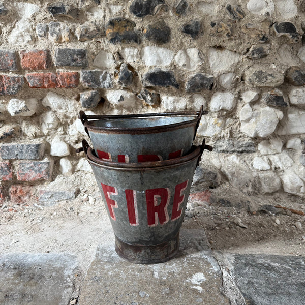 Vintage Metal Fire Bucket