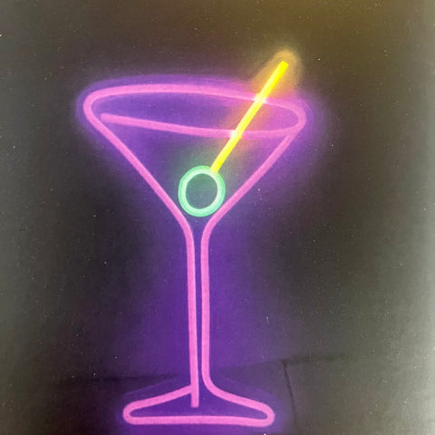 Cocktail Glass Neon Light