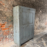 Large Vintage Indian Painted Linen Cupboard