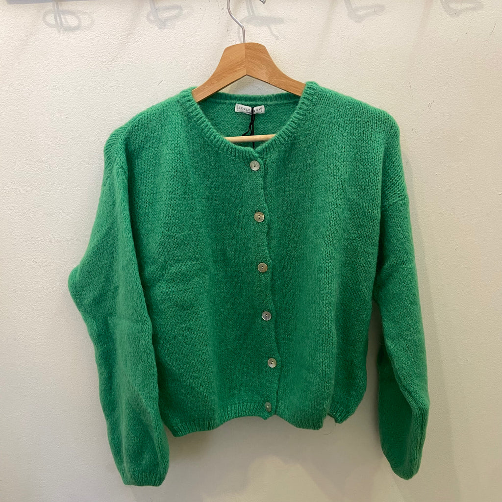 Button Through Mohair Cardigan - Emerald – The Consortium  