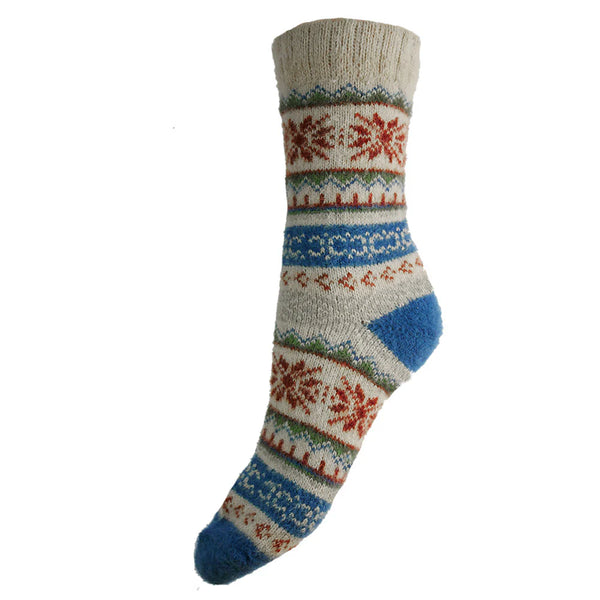 Gemjar Fawn & Blue Scandi Ladies Socks