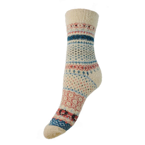 Gemjar Fawn Scandi Patterned Ladies Socks