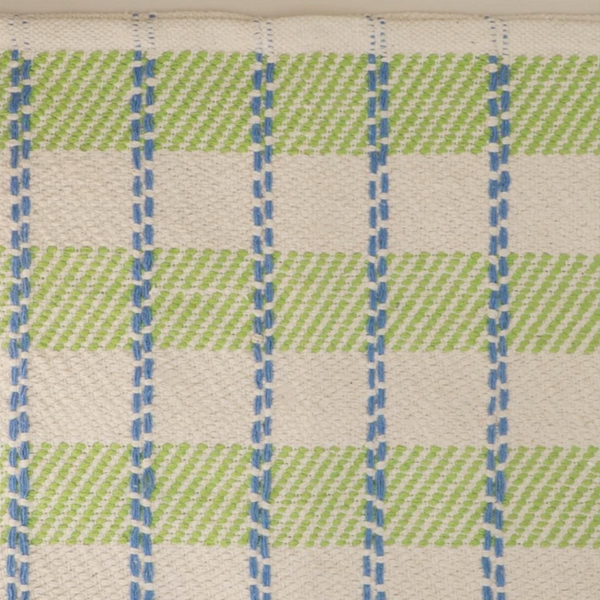 Gisela Graham Blue & Green Woven Floor Mat 