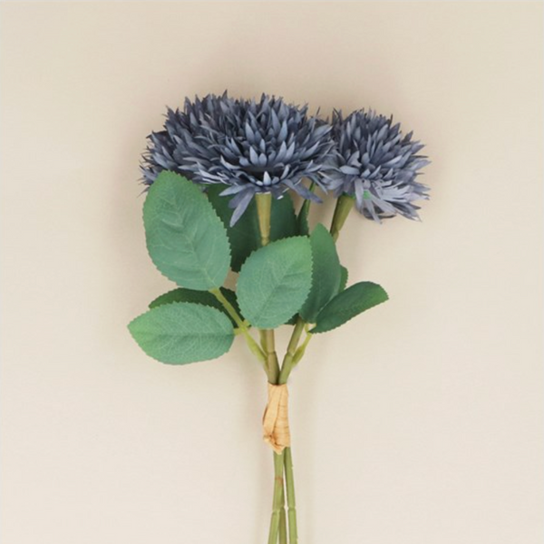 Gisela Graham Blue Mini Dahlia Bunch of 3