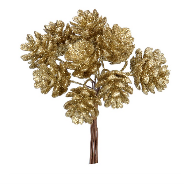 Christmas Decoration Gold mini acorn bunch 