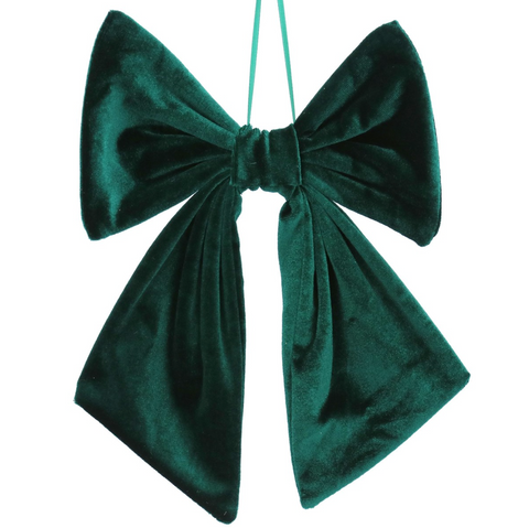 Gisela Graham Green Velvet Wired Bow