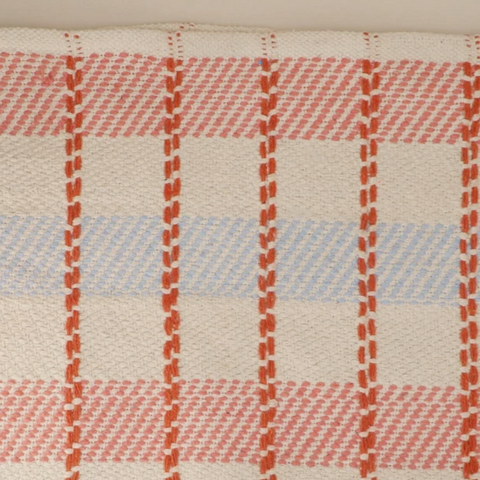 Gisela Graham Red & Blue Woen Checked Mat 