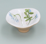 Gisela Graham Snack Bowl Meadow/Blue Flower Side