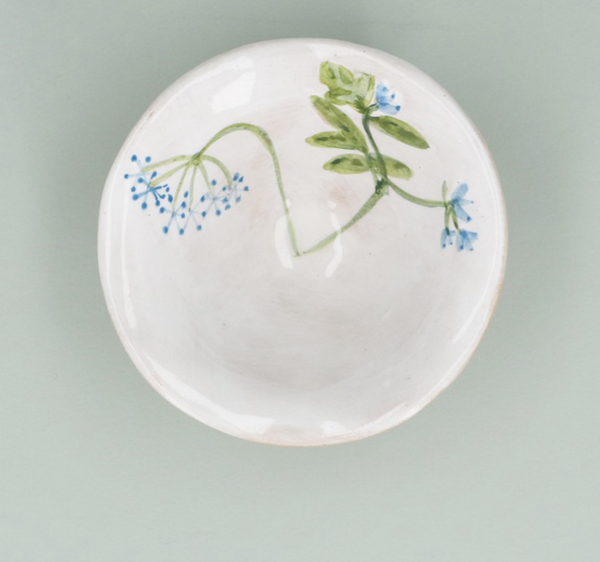 Gisela Graham Snack Bowl Meadow/Blue Flower Top