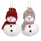 Gisela Graham Snowman With Hat & Scarf Fabric Decoration