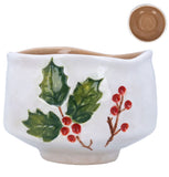Gisela Graham, Stoneware Bowl - Holly & Berries