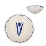 Gisela Graham Stoneware Mini Bowl Blue Tulips