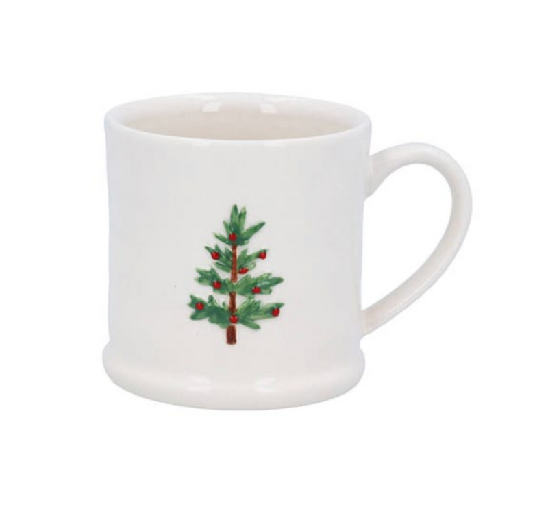Gisela Graham Stoneware Mini mug with trees with berries