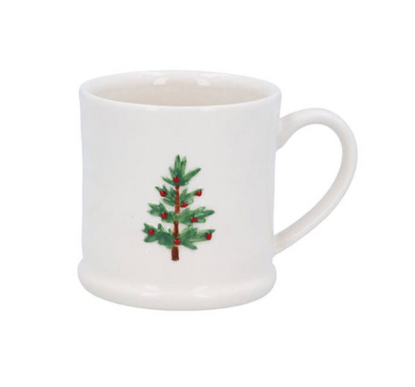 Gisela Graham Stoneware Mini mug with trees with berries