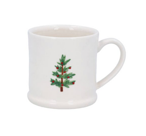Gisela Graham Stoneware Mini mug with trees with berries