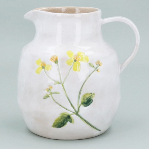 Gisela Graham Stoneware Pitcher - Meadow