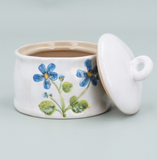 Gisela Graham Stoneware Storage Jar -Meadow Open