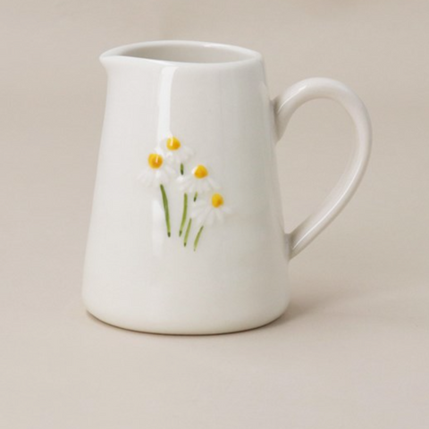 Gisela Graham White Daisies Mini Jug