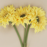 Gisela Graham Yellow Gerberas, Bunch of 3 (Close up)