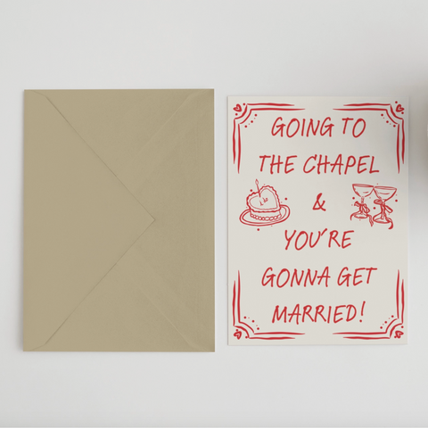 Going to the chapel wedding card