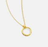 One & Eight Gold Creole Necklace