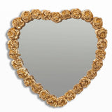 Gold Heart Mirror w/ Multi Rose Frame