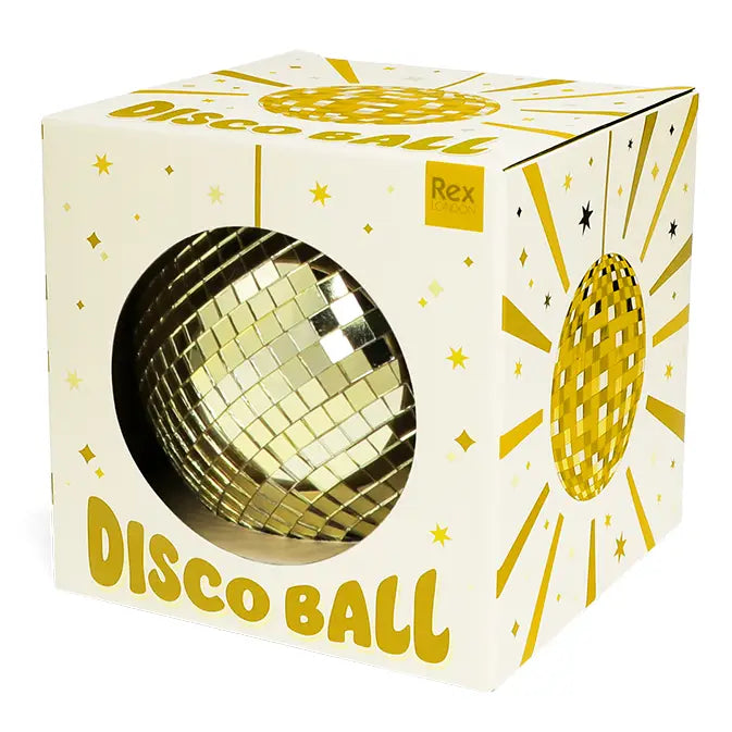 Gold Hanging Disco Ball - 20cm