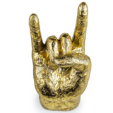 Gold Plated Rock On Wall Hands