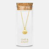 One & Eight Gold Scallop Necklace
